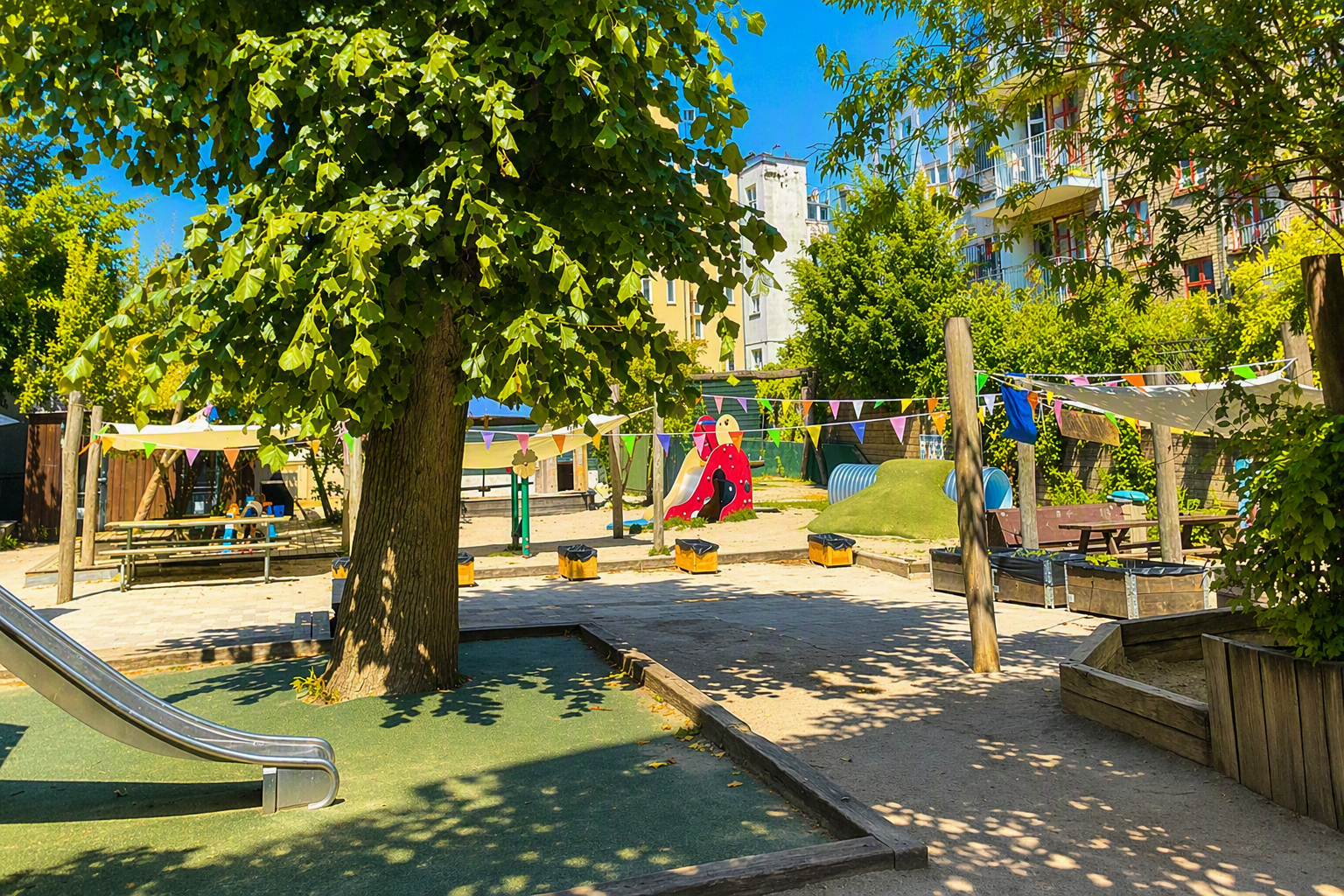Børneflokken, Sommerfest, Legeplads